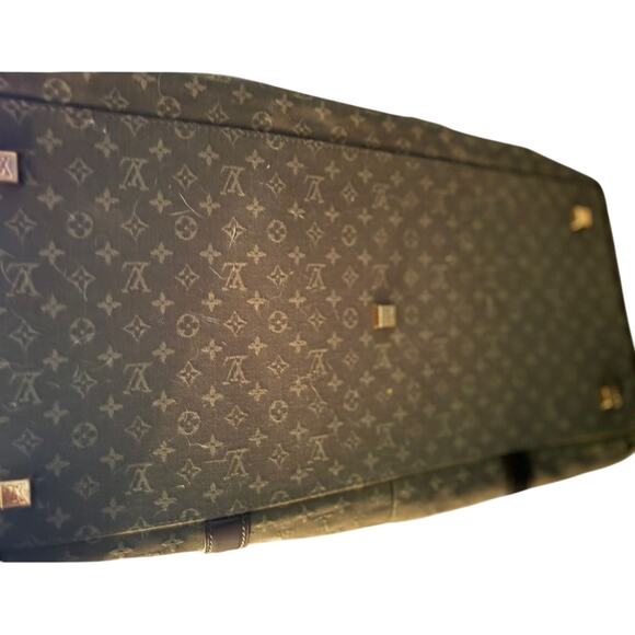 LOUIS VUITTON Khaki Mini Lin Monogram Brown Calfskin Leather Vintage Louise Bag - Picture 8 of 16